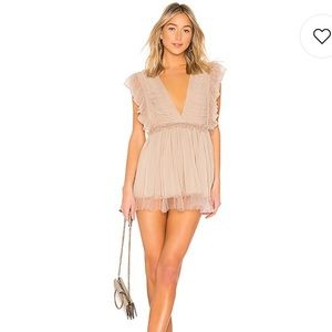 Tularosa ruffle tulle dress mini dress Revolve